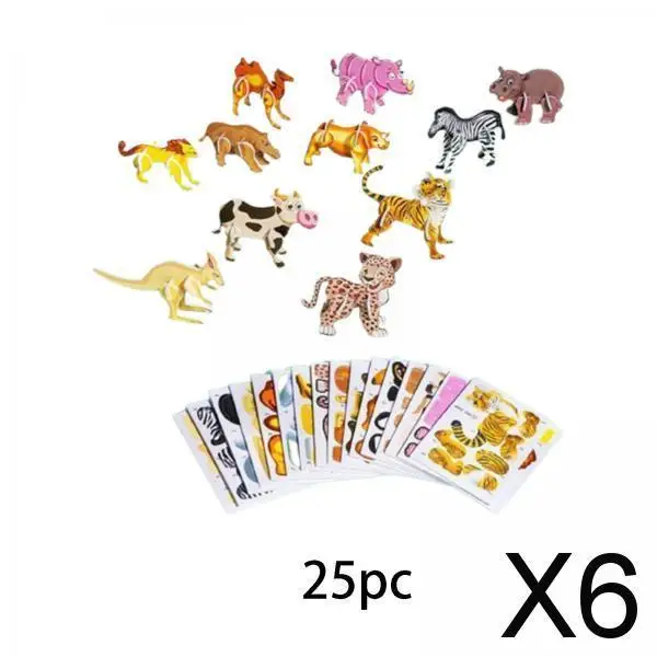 2 6pack 3D Cartoon Puzzle Learning Activities Fine Motor Skills Montessori