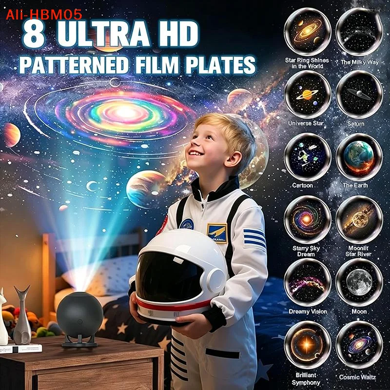 (HB05)USB Starry Sky Projector Light 8 Starry Sky Projections Photo Background Decoration Light Room Night Light
