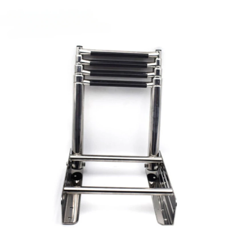 

304 stainless steel four section deck ladder with slide rail Marine hardware fittings