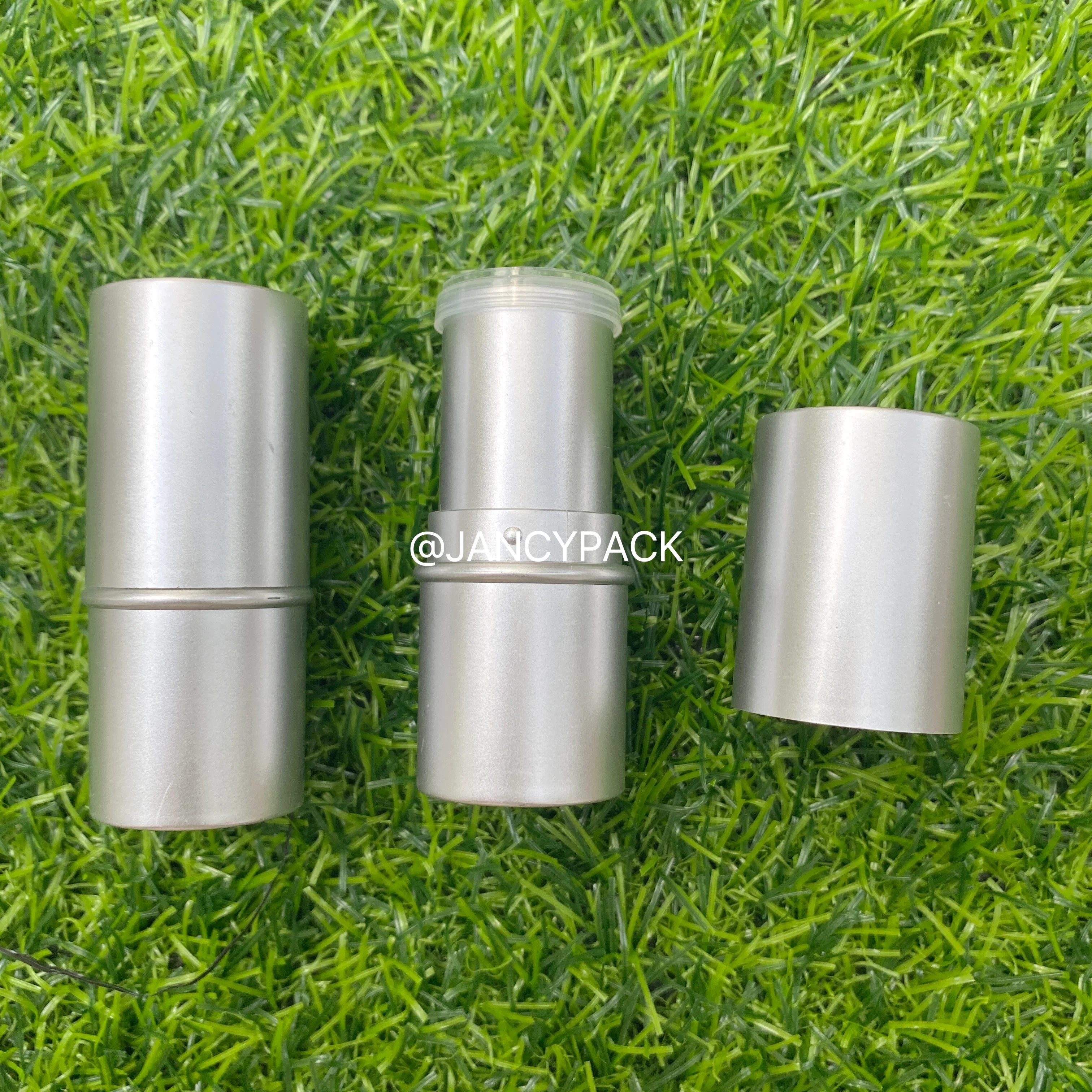 6g silver empty Cylinder Solid Deodorants Tubes Green Lip Balm Container Empty Lipstick Bottle Cleansing mask stick bottle