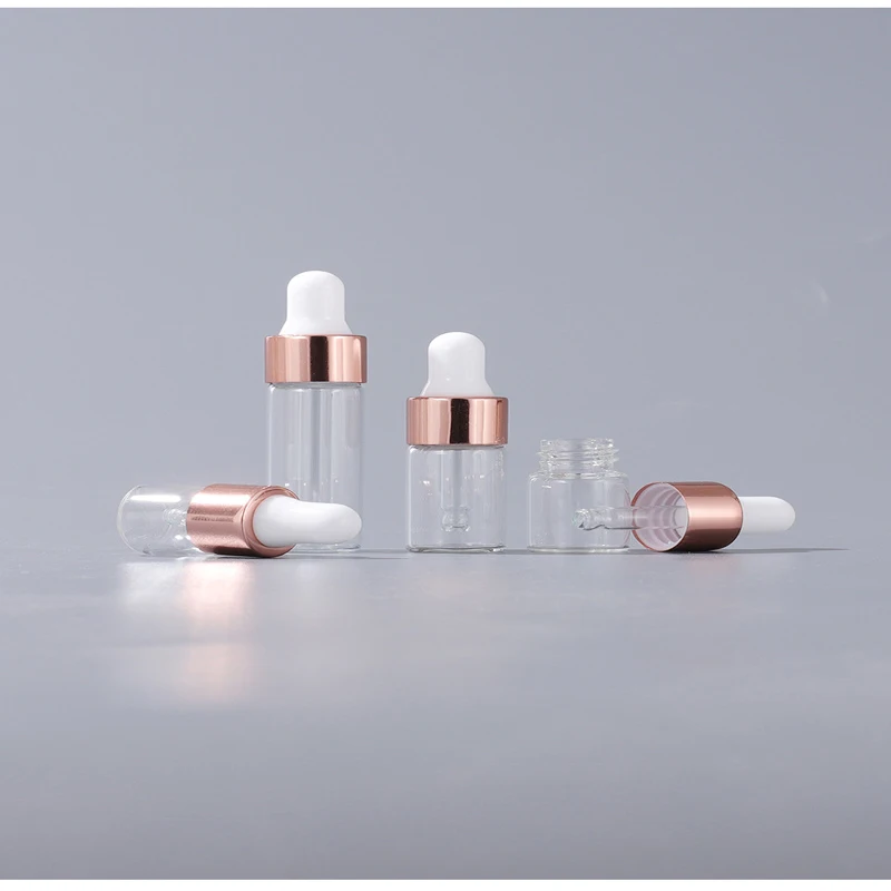 20/50/100 stücke 1ml/2ml/3ml/5ml transparente Mini-Glas-Tropf flasche mit Glas pipette für ätherisches Öl Aromatherapie-Flüssig fläschchen