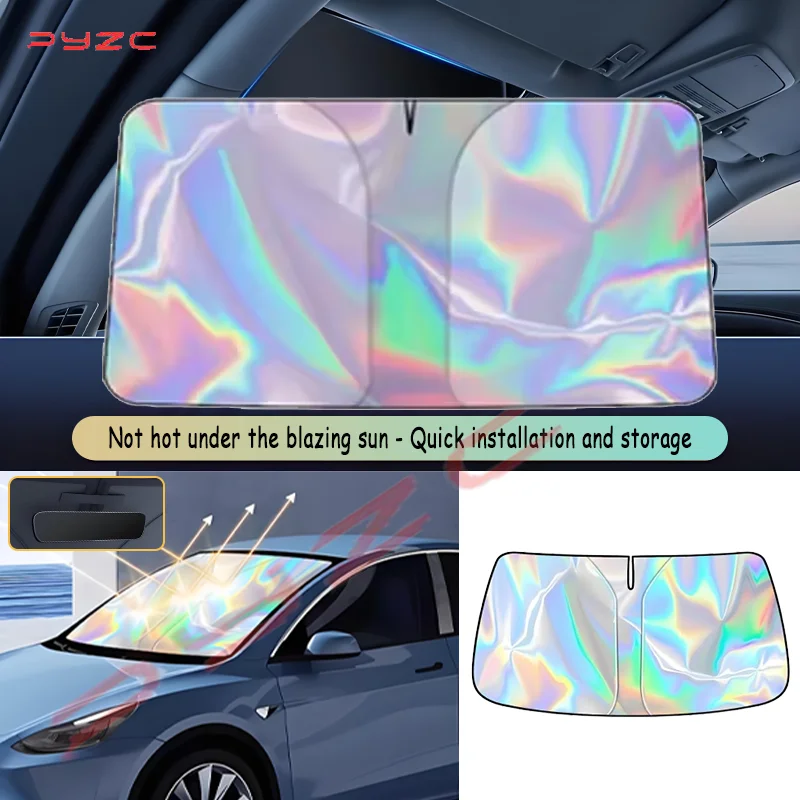 

Auto Parts For BYD Sealion 7 EV 2024~2025 Car Front Window Sun Visor Blocks UV Refletive Parasol Sunshade Protector Cover