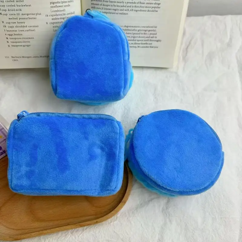 Doraemon Plush Coin Purse Cartoon Mini Zipper Bag Plush Keychain Portable Earphone Lipstick Storage Bag Couple Festival Gifts