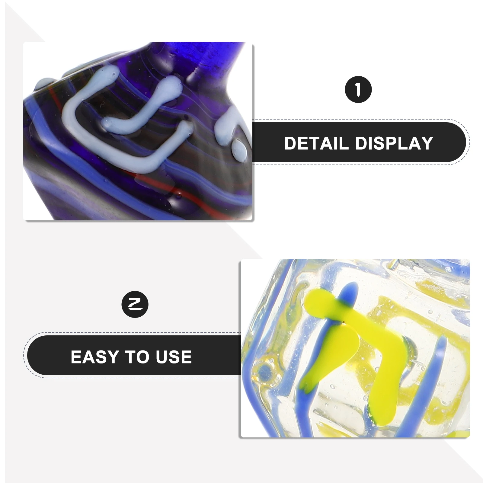 

3Pcs Classic Hanukkah Dreidel Set Glass Judaica Crafted Jewish Holiday Gift Decorative Ornament Family Bonding Game Timeless