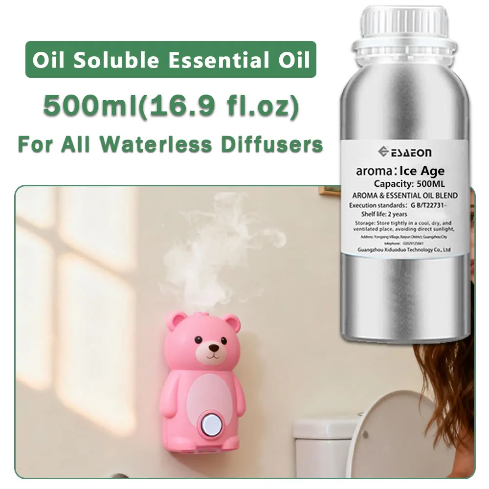 ESAEON Compatible With All Waterless Fragrance Diffusers Essential Oils, For Aroma Machines, Ice Age/Hilton - 500ML (16.9 fl.oz)