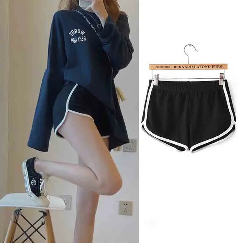 Sports Shorts Women Summer 2026 New Candy Color Anti Emptied Skinny Shorts Casual Lady Elastic Waist Beach Correndo Short Pants