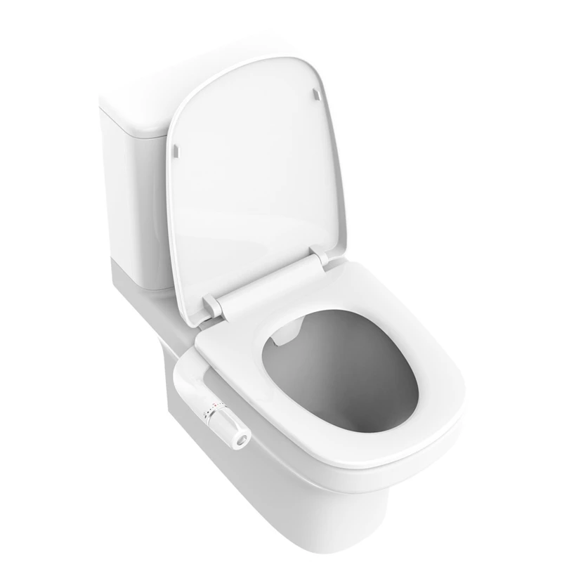 White Toilet Gynecologist Smart Bidets Ultra-Slim Nozzles Self Cleaning Adjustable Water Pressure Easy Install