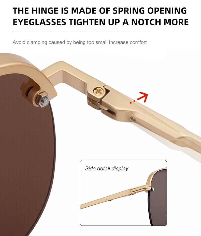 Steampunk Oval Pilot Sonnenbrille Männer 2025, Luxus Marke Vintage Doppel Strahl Sonnenbrille Für Männliche Trendy Punk Metall Rahmen Brillen – Detail 9