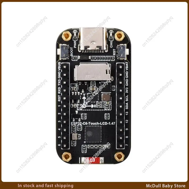 

ABJA-ESP32-C6 Плата разработки сенсорного дисплея 1,47 дюйма Плата разработки ESP32-C6 Разрешение 172X 320, цвет дисплея 262K