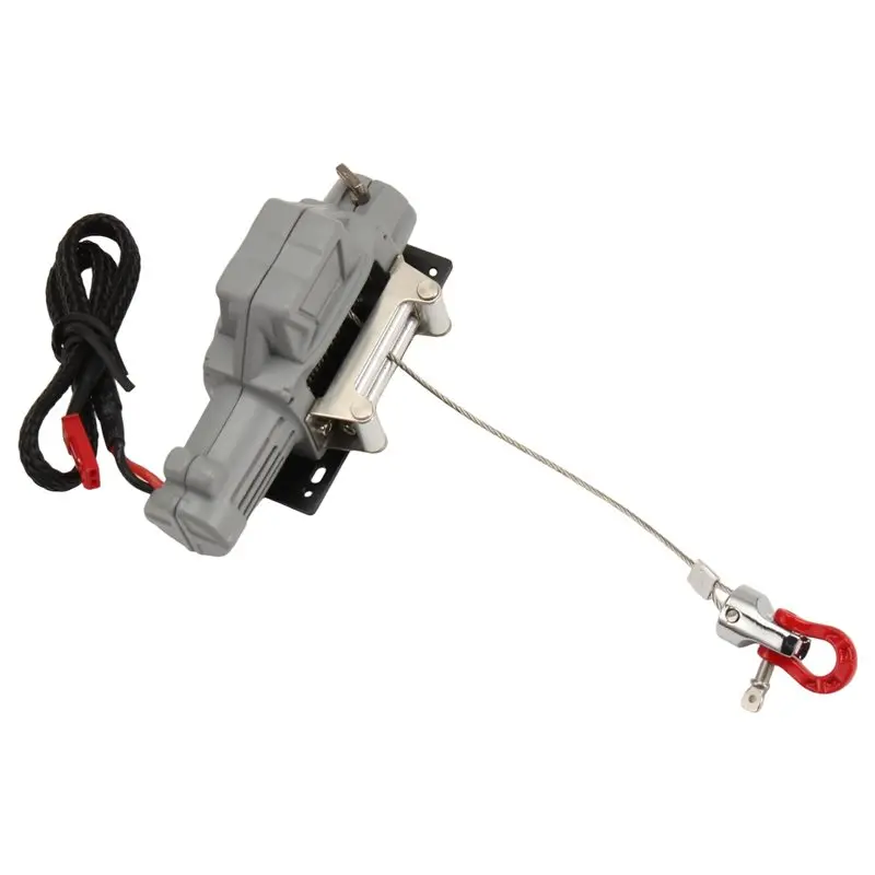 B05C-1/10 Car Model New Climbing Car Rescue Metal Winch With Multifunction Remote Control For 1/10 RC Crawler Titanium Color
