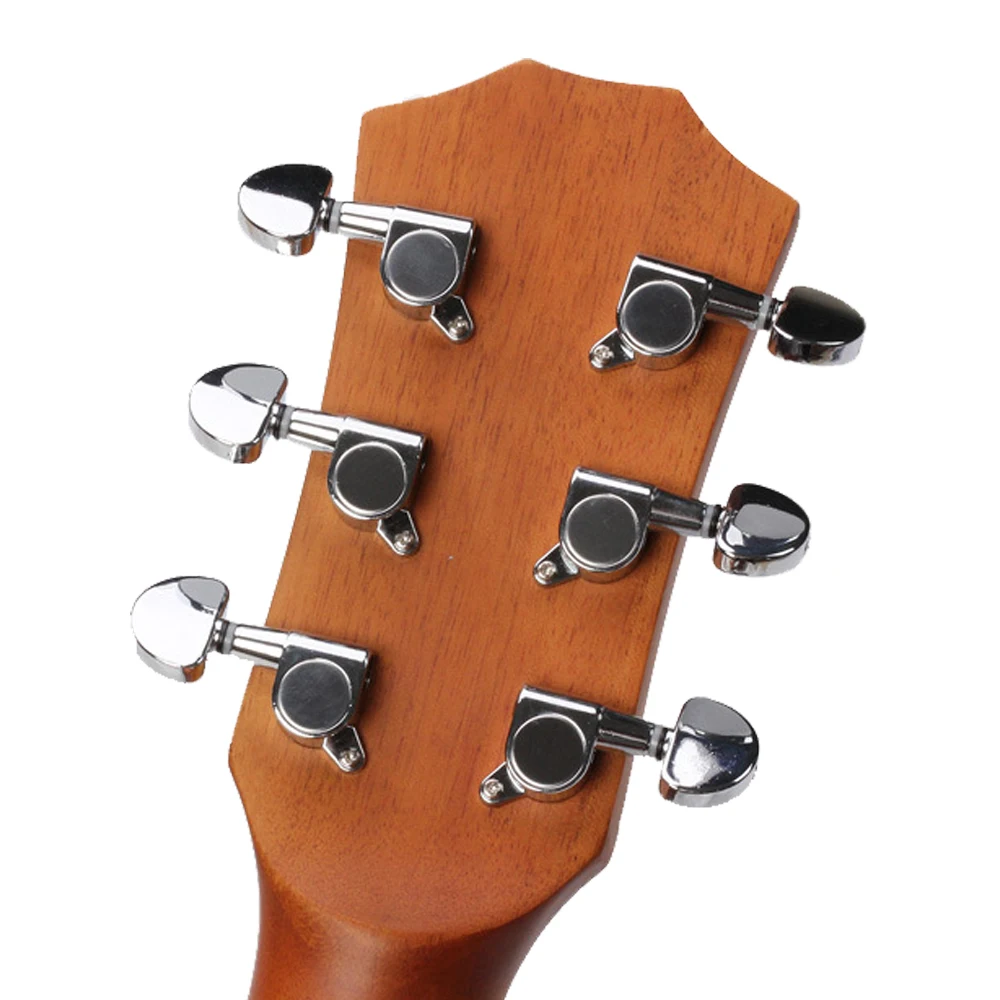 Guitar String Knob Fully Enclosed Guitar Chords Folk Acoustic Guitar Metal Universal Ukulele Chords 6 Packs Guitar String Knob