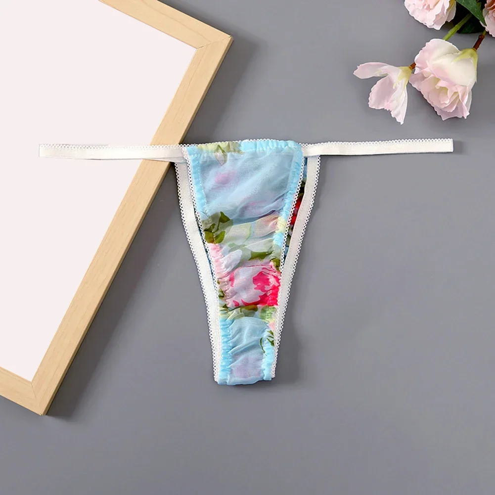 

For Home Comfort Blue Sexy Lace TBack Comfortable Elastic Underwear Panty Sexy All Seasons Wear Home And Hotel Use