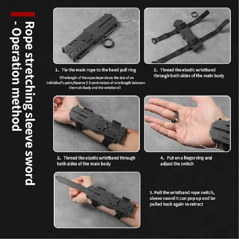 Einziehbare versteckte Klinge, Spielzeugwaffen, Assassinen-Ärmelschwert, Jungen-Spielzeug, interaktive Cosplay-Requisiten, Spielzeug, Geburtstagsgeschenk – Detail 5