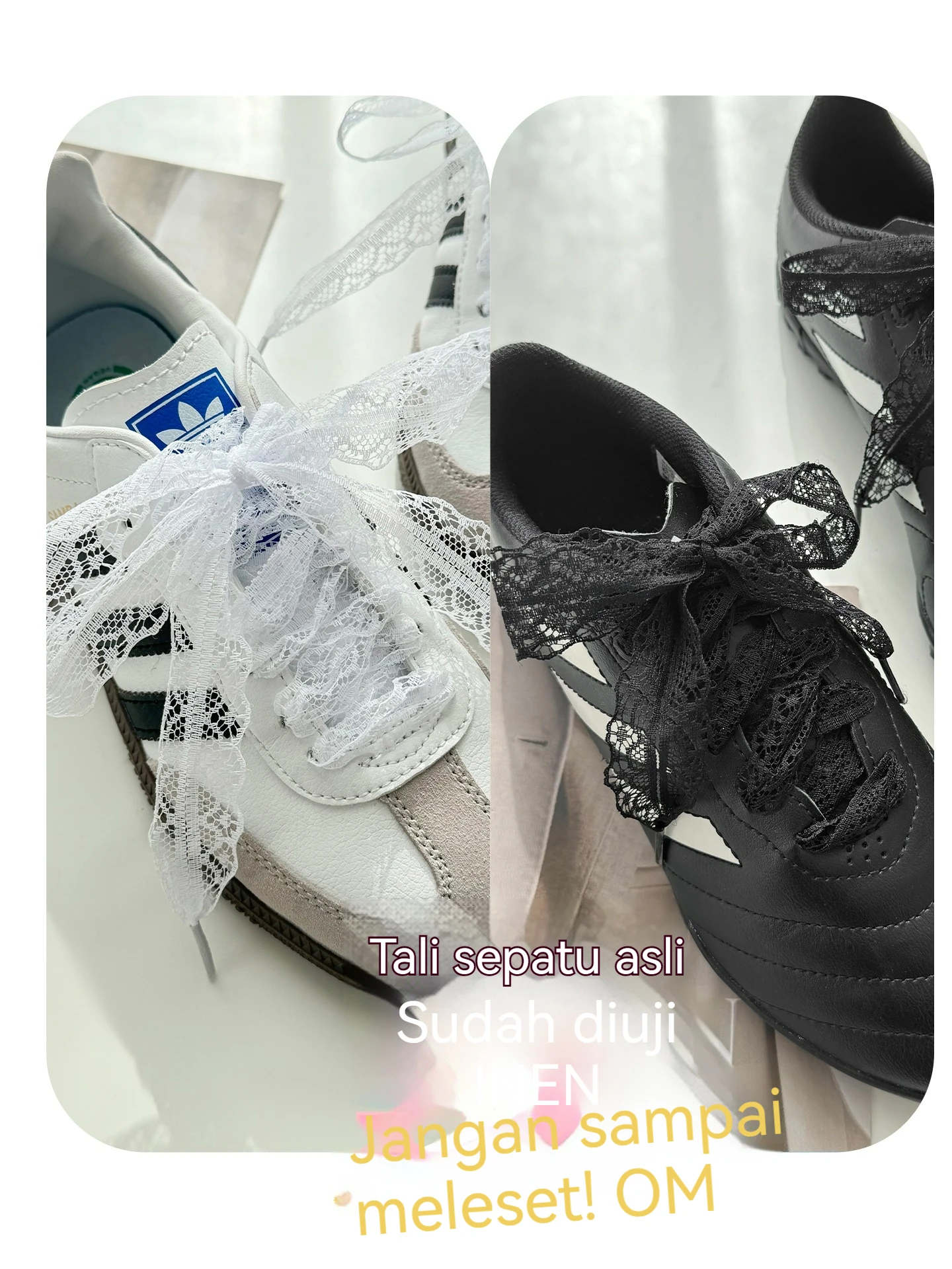 1 Pair Fancy Flat Braided Lace Shoelaces 2.9cm Width Black White Silk for Ballet Sneakers And German Training Shoes