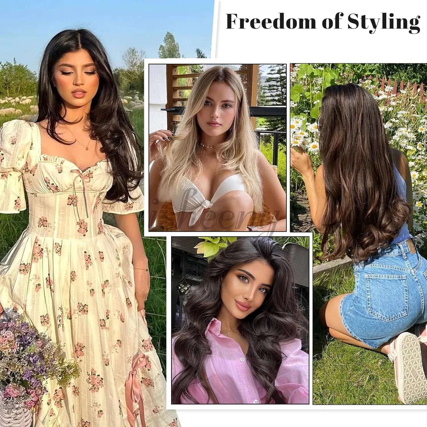 12-24 Zoll Clip-in-Echthaarverlängerungen 100g-120g Maschinen-Remy-Vollkopf 7 teile/satz Natur Glattes Haar Einfach zu tragen für Frauen