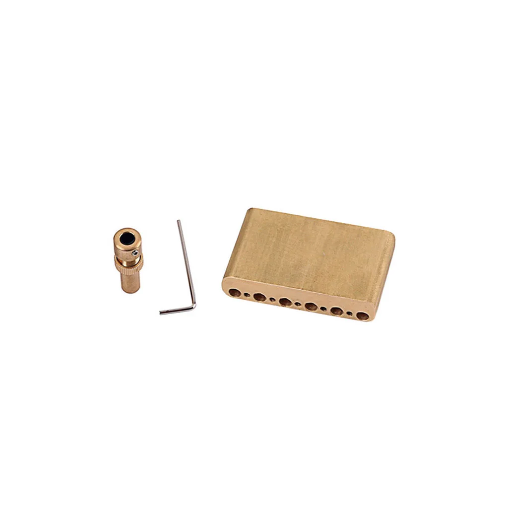 Vintage Single Tremolo Bridge Brass Sustain Block 63.5mm with Adjustment Wrench & Brass Sleeve  Electric Guitar Upgrade Repair