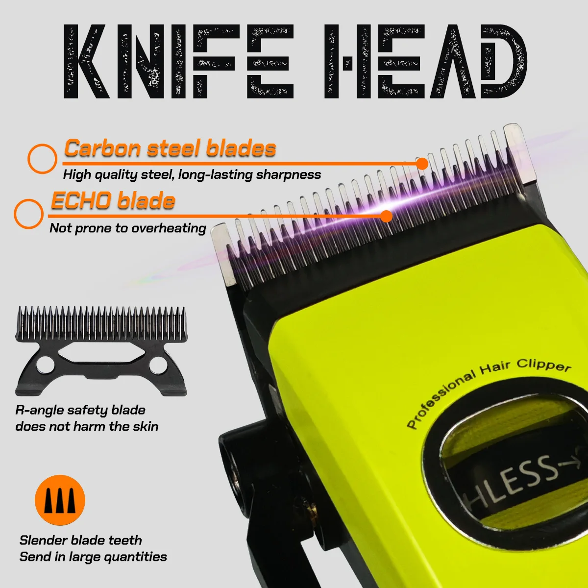 

7500RPM Outer Rotor Brushless Motor Professional Men's Hair Clipper Set DLC Blade Hair Trimmer Barber Electric Shaver