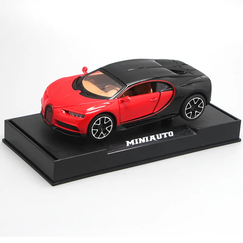 1:32 Bugatti Chiron Alloy Sports Car Model Diecast Metal Toy Racing Car Vehicles Model Simulation Sound Light Kids Gifts E80