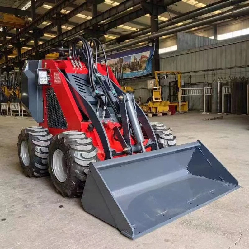 Small wheel slip loading, elevator access electric forklift farm multi-functional mini loader