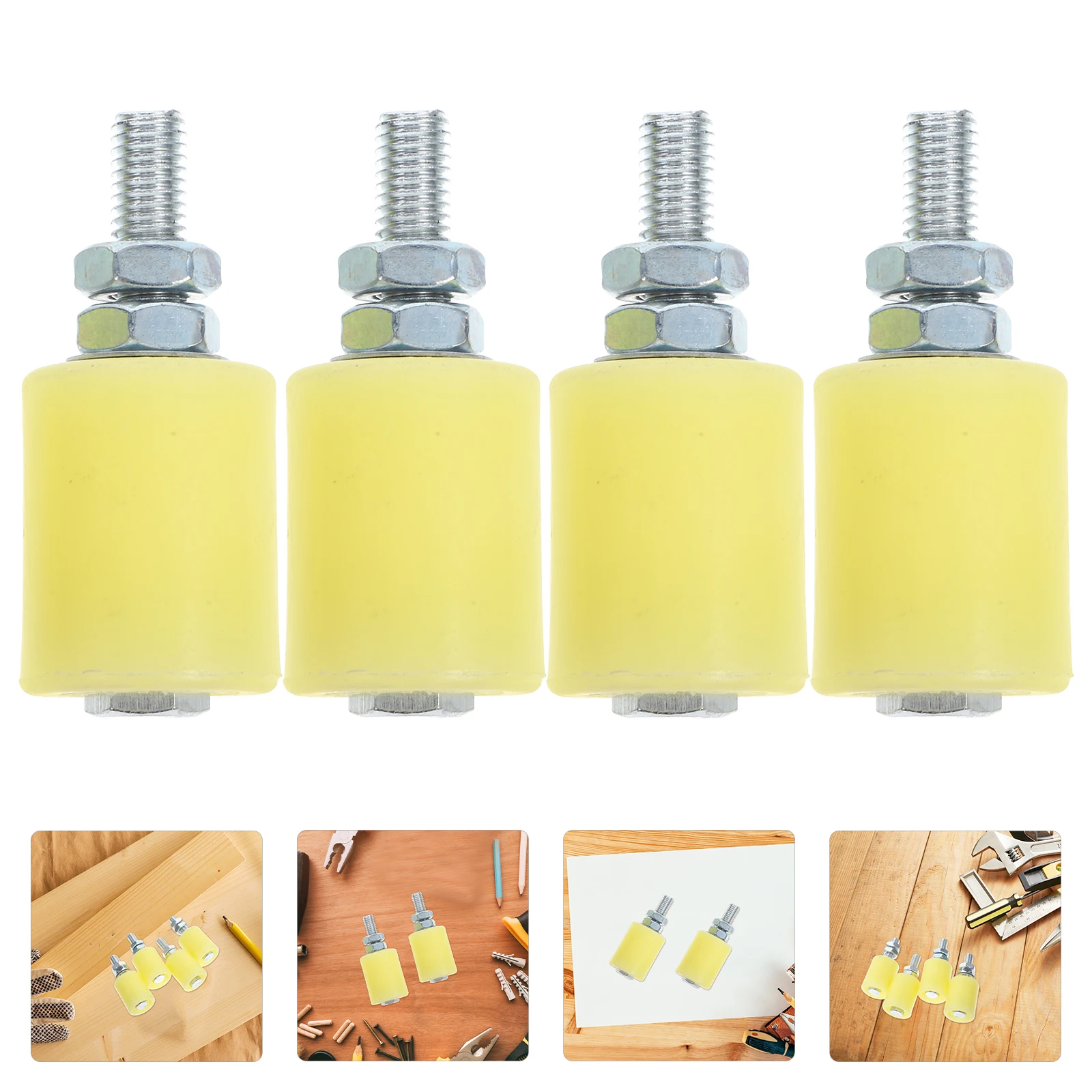 

4pcs Nylon Sliding Gate Wheel Guide Roller Heavy Duty Durable Low Noise Rust Proof Replacement Part Rail Door Pulley Block