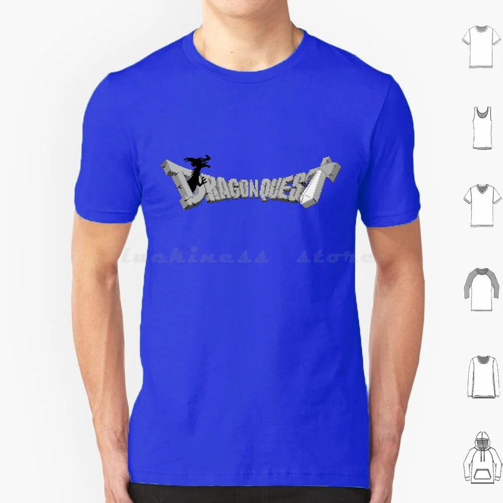 Camiseta de Dragon Quest Logo (Famicom), camisa de gran tamaño, 100% algodón, Nes, Super Snes, Famicom, Akira, Toriyama, videojuegos, Manga, Anime japonés