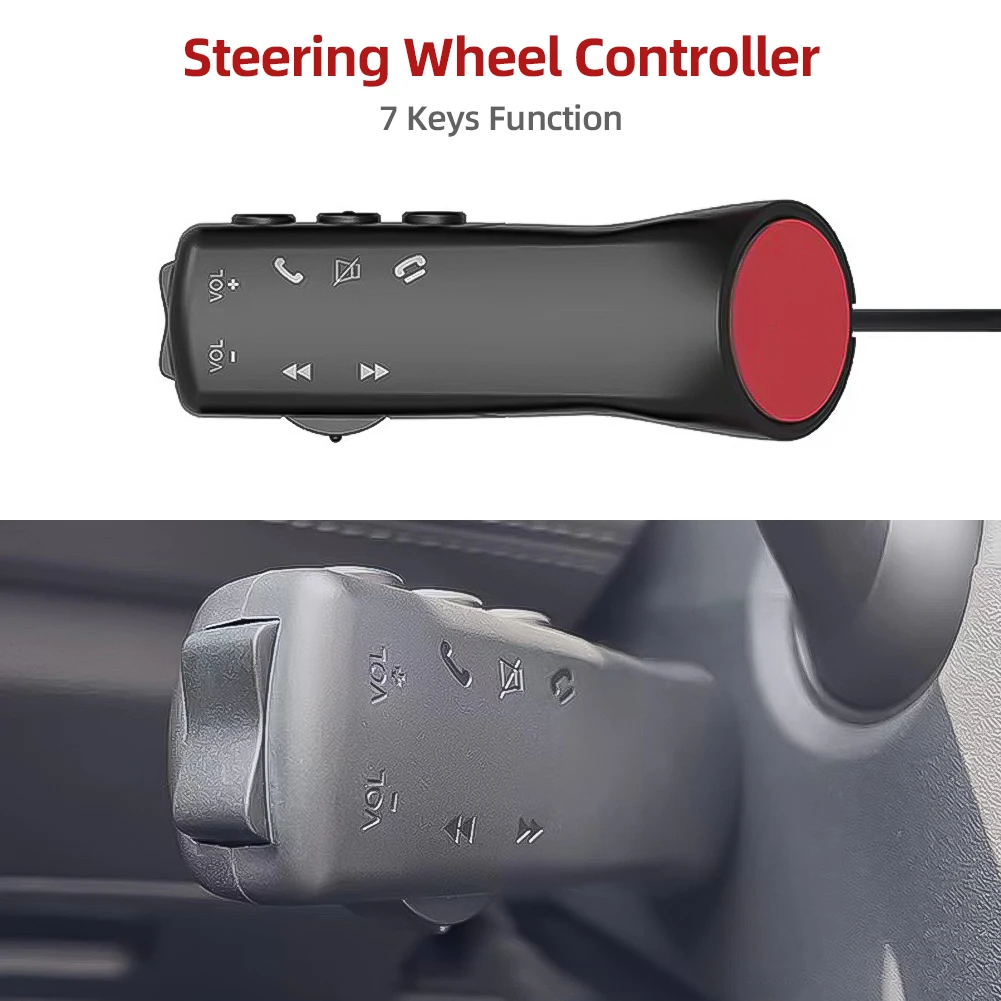 Car Steering Wheel Button Remote Controller Car Radio GPS Navigation DVD 2 Din Android Wired 7 Keys Fuction