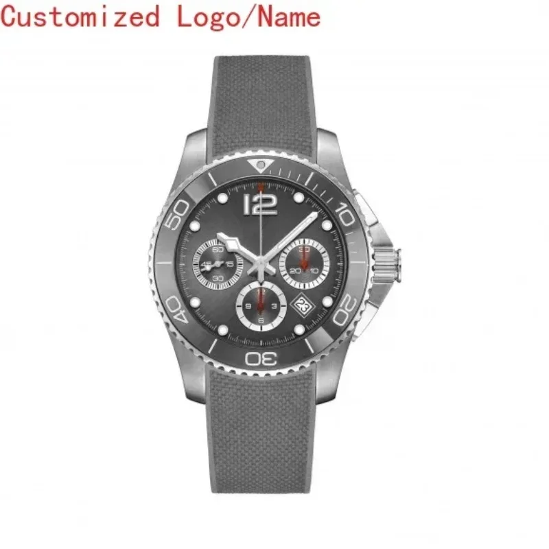 A88 Store Luksusowy zegarek męski Concas z automatycznym mechanizmem mechanicznym, zielony, gumowy, ceramiczny, modny, z możliwością personalizacji.