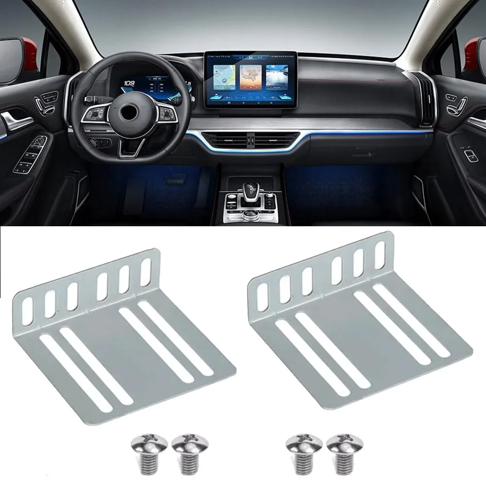 

Double Din Car Radio Mounting Kit with Holder and Support Bracket for Quick and Secure Installation in Vehicle Dash