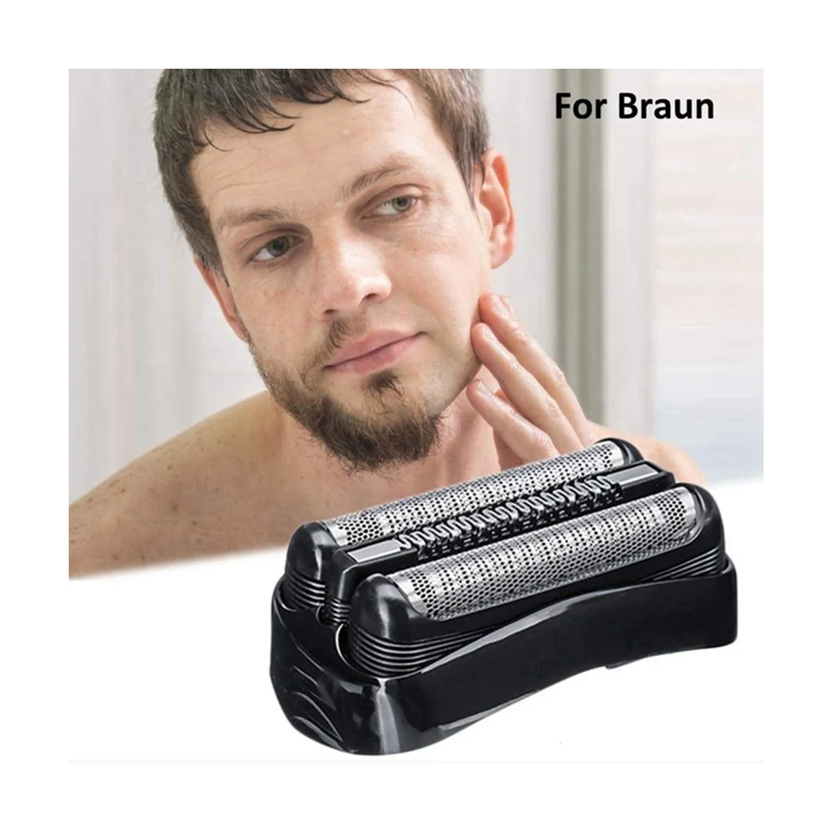 Cabeça de substituição de Barbeador Elétrico Masculino, Braun Série 3, 301S, 310S, 320S, 330S, 340S, 360S, 3010S, 3020S, 3030S, 3040, 21B