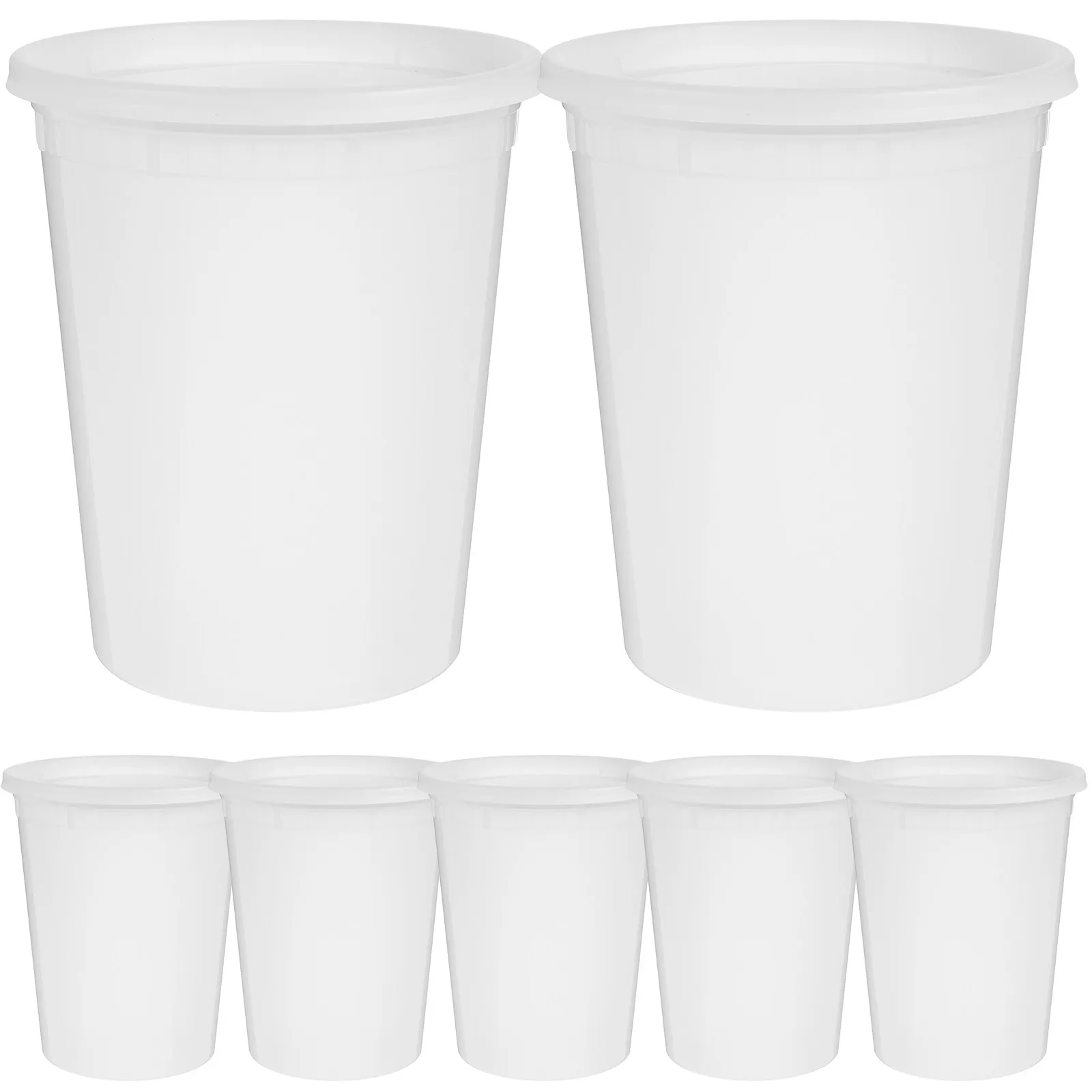 

20 наборов одноразовых стаканов для супа с крышками, герметичные контейнеры для еды на вынос, для каши, супа, мороженого, горячих и холодных блюд, маслостойкие