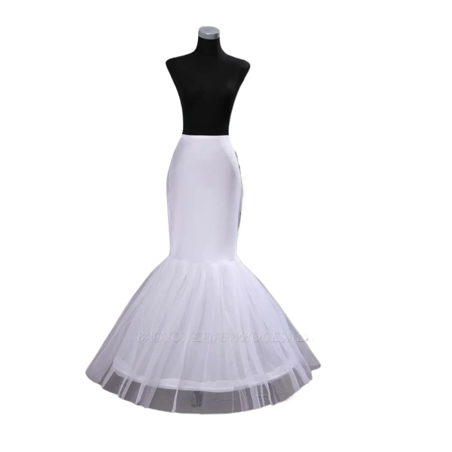 

One Hoop Petticoat Crinoline for Mermaid Wedding Dresses Flounced Slip Bridal Accessories 2024