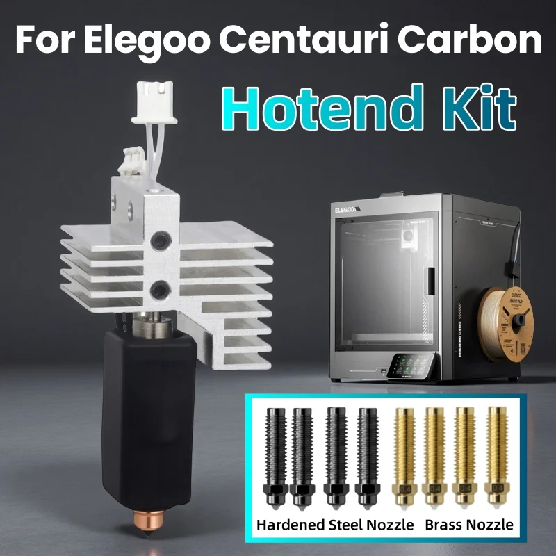 

0.2/0.4/0.6/0.8mm Hotend For Centauri Carbon Assembled Extruder Hotend Kit For Elegoo centauri carbon nozzle Ceramic Heater