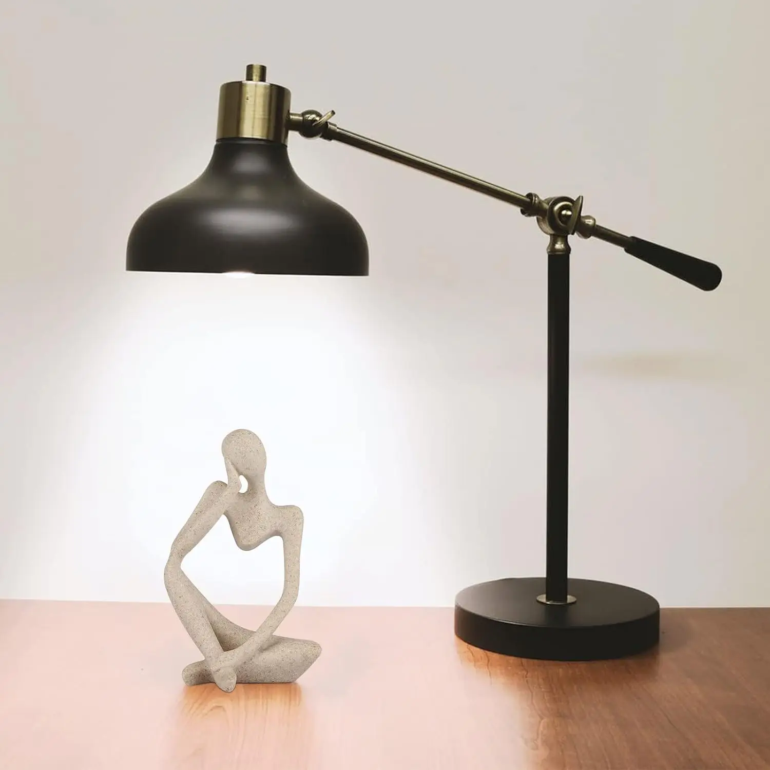 Sandstone Resin Thinker Abstract Sculpture Modern Art Home Decor Left Hand, Customized