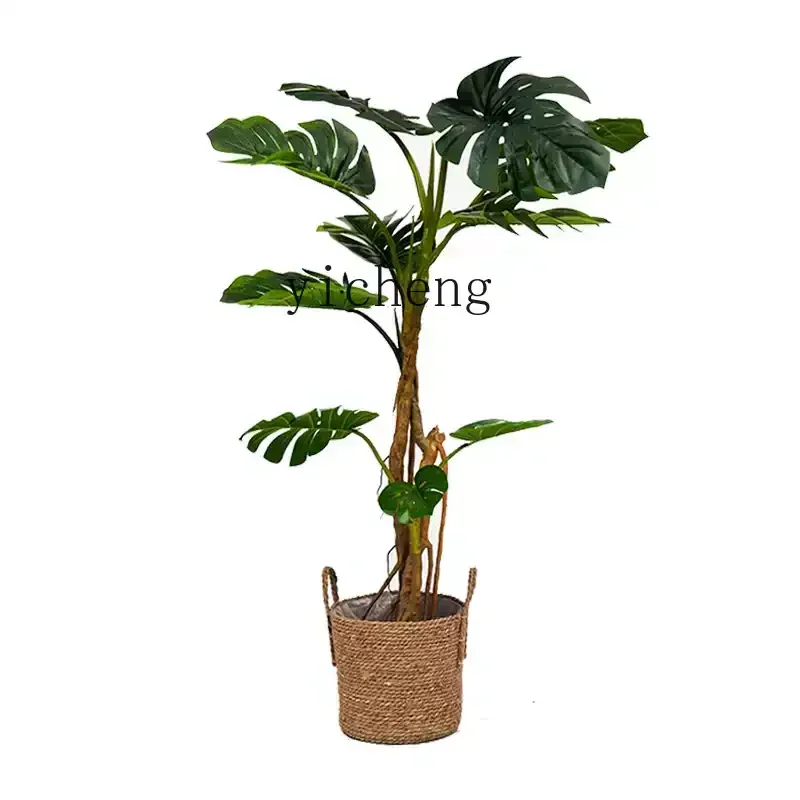 

TQH Simulation Plant Turtle Bamboo Green Plant False Tree Decoration Large Bionic Potted Plant Indoor Living Room Floor