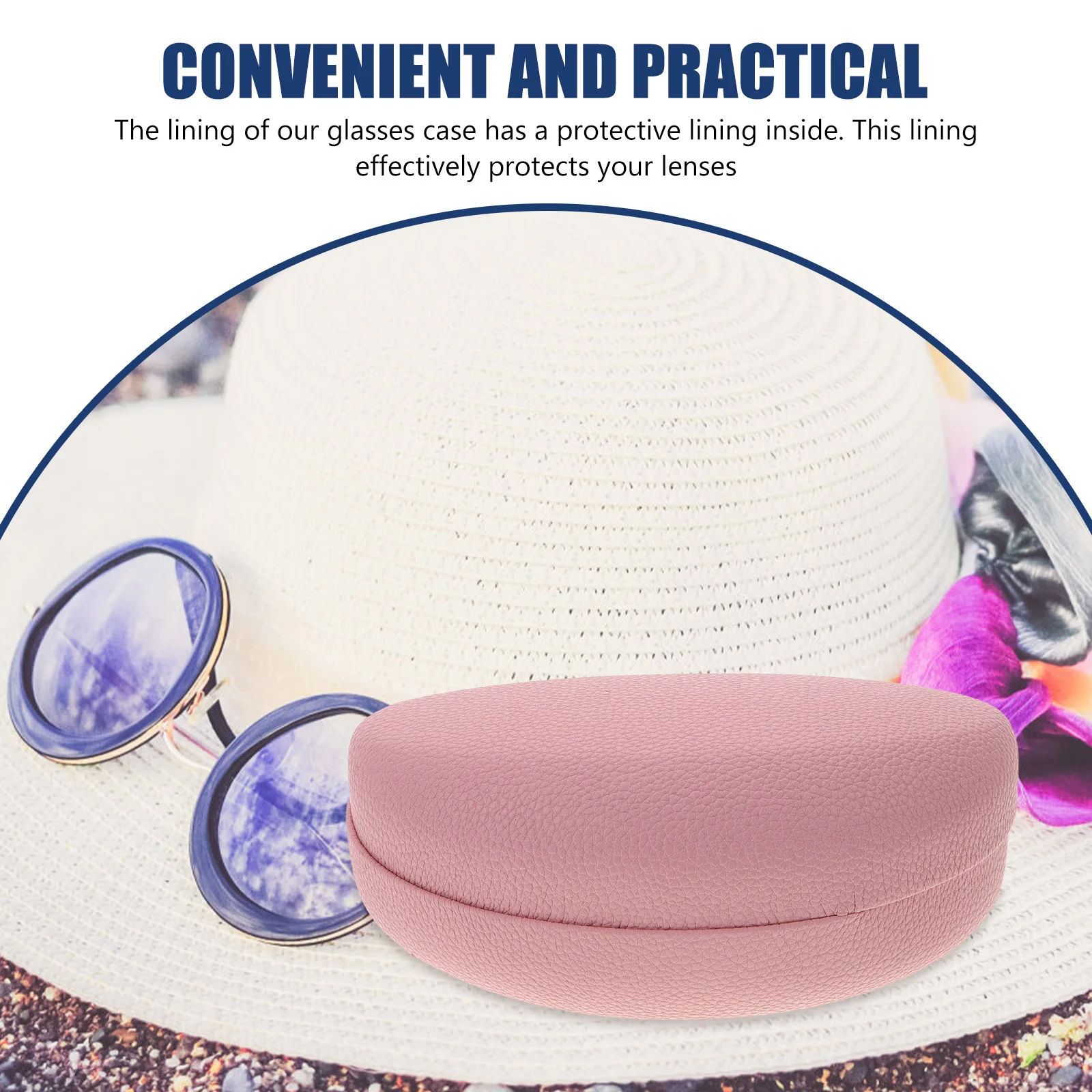 

Hard Shell Sunglasses Case Extra Large Pink Protective Lining Scratch Resistant Smooth Surface Gift Idea Sunglasses Case
