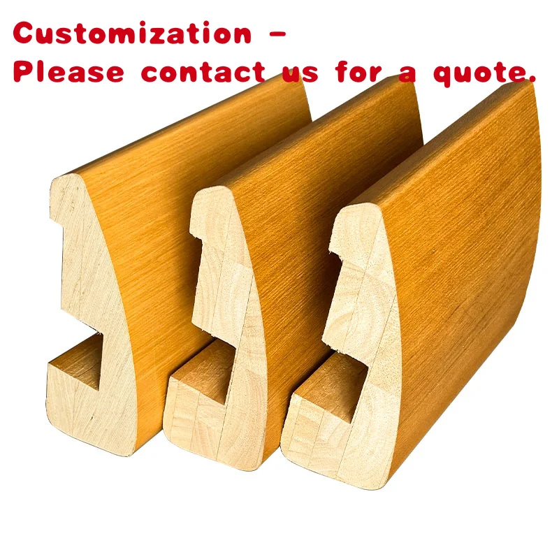 custom.Fillet Included Finished  Solid Wood Stair Parts Handrail Plowed