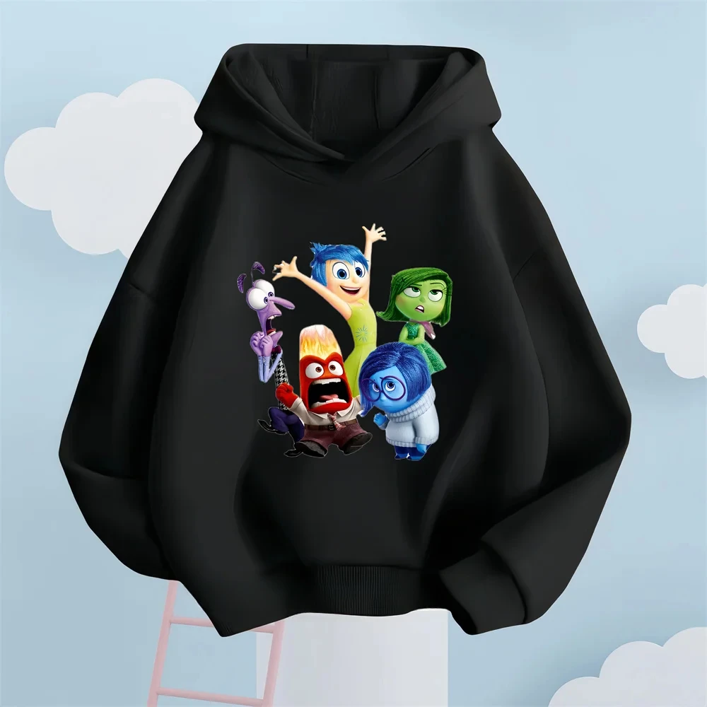 Disney Inside Out Cartoon Anime Arc Sweat à capuche pour femme, vêtements décontractés pour couple, mode automne et hiver, nouveau style