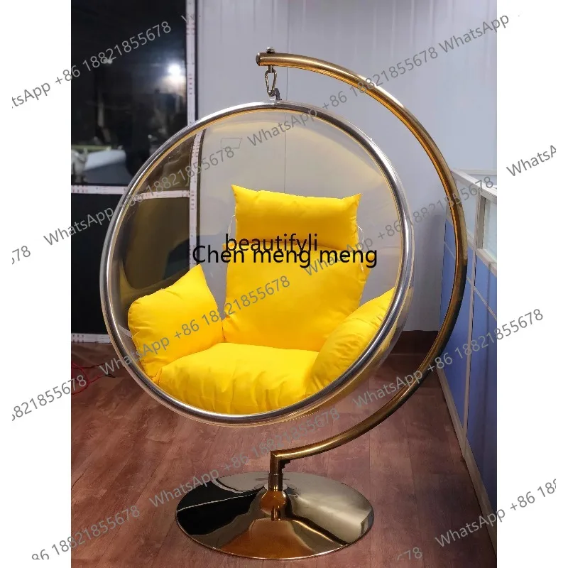 LHY26 ss New style NN Ball Bubble Chair Hanging Basket Space Capsule Hemisphere Acrylic Transparent Swing Indoor Outdoor Bird's