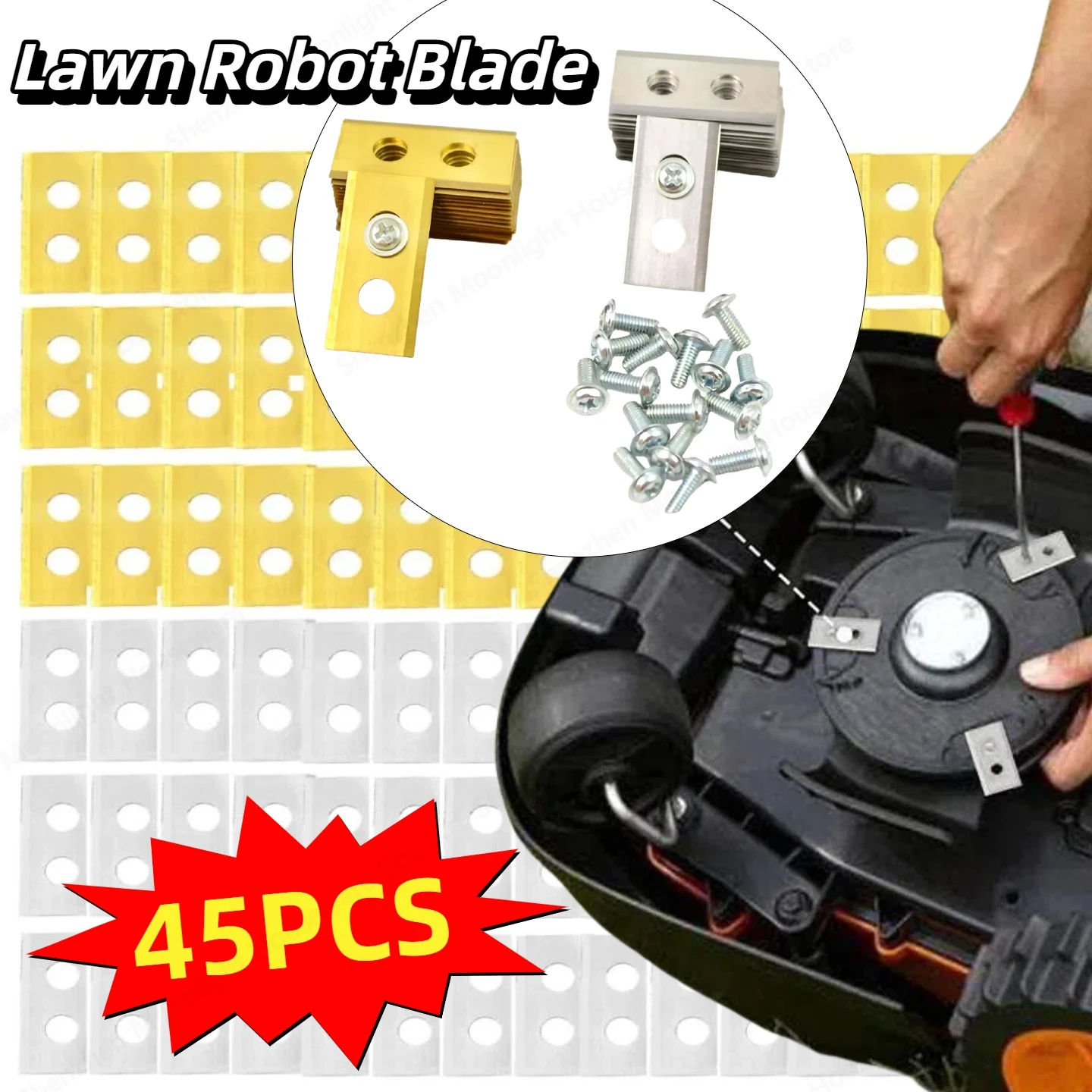 

30/45 шт. Получите идеальные результаты на режущие и долговечные характеристики с помощью этих лезвий из нержавеющей стали диаметром 36 мм для газонокосилок-роботов