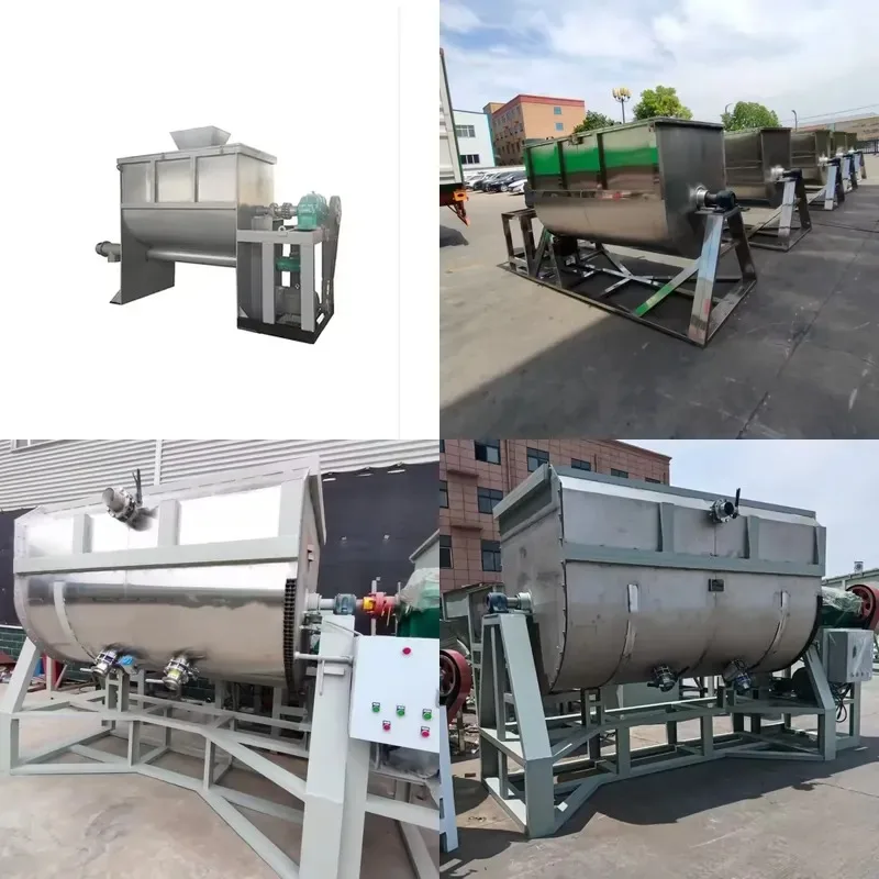 Stainless Steel Vertical Horizontal Powder Belt Mixer with Heating 50kg 100kg 2t 100L 2000L Mini Industrial Mixing Machine