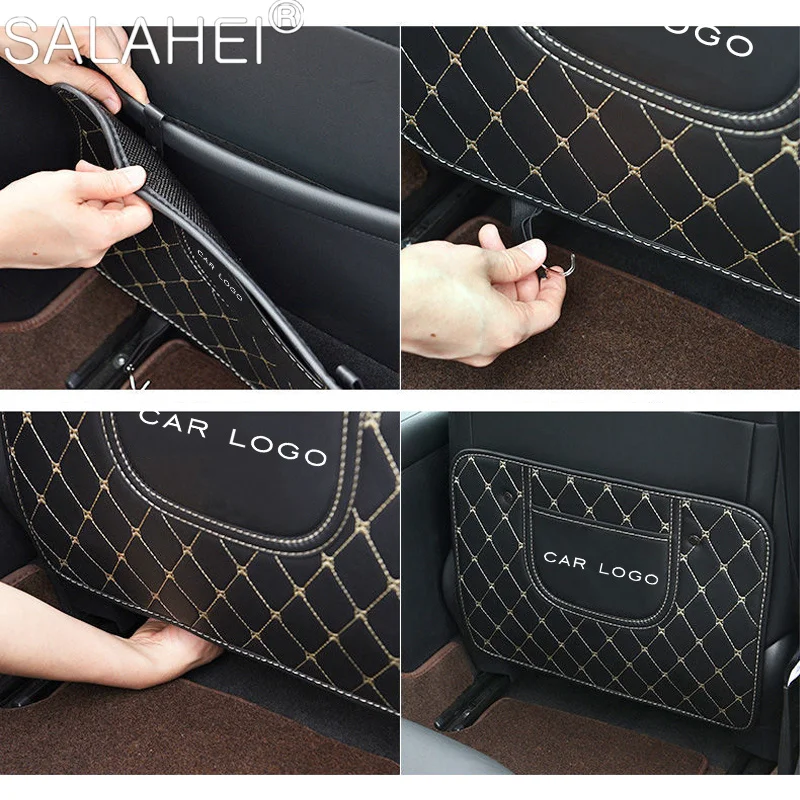 Car Anti-Kick Mats Auto Seat Back Anti-Dirty Pads For FAW V5 X80 B50 Besturn X40 T77 V2 Vita F5 V70 D60 V80 B70 R7 N5 N7 B30 T33