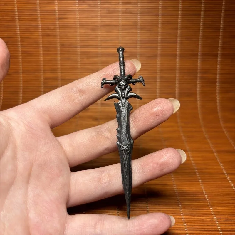 Black Brass Sheep Head Sword Lich King Metal Model Ornament