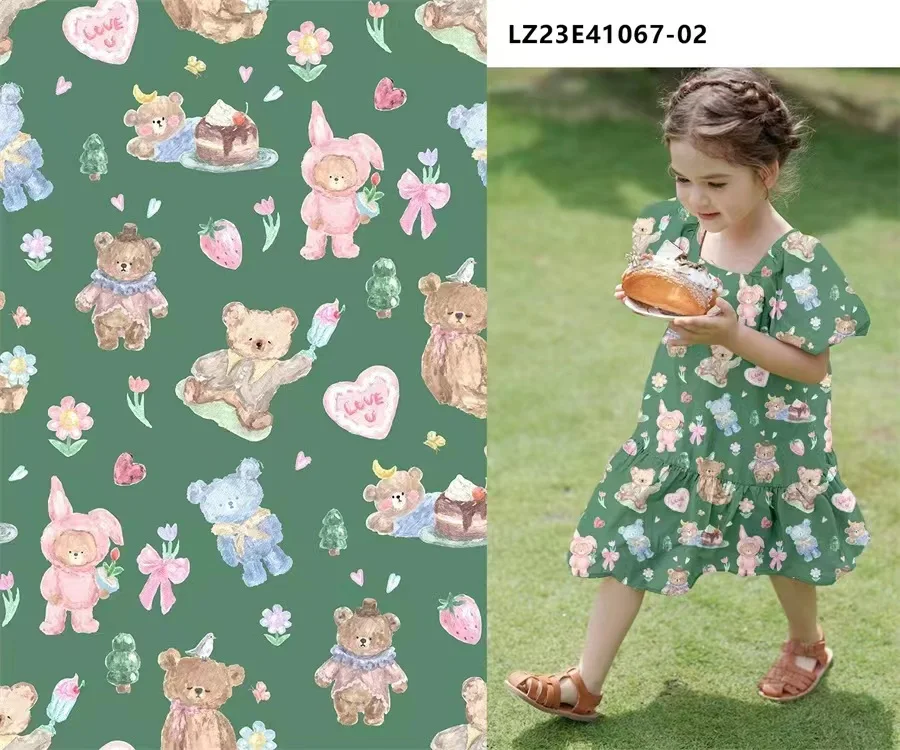 

Grey Bear 80 likes Free fabric digital printed Sewn cloth dress skirt for Kids Baby DIY designer material purse 2025 50cm