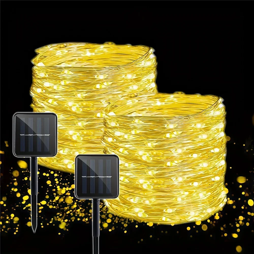LED  Solar LED Light Outdoor Festoon Lamp Garden Solar Fairy Light String Waterproof Christmas Garden Decoration Outdoor