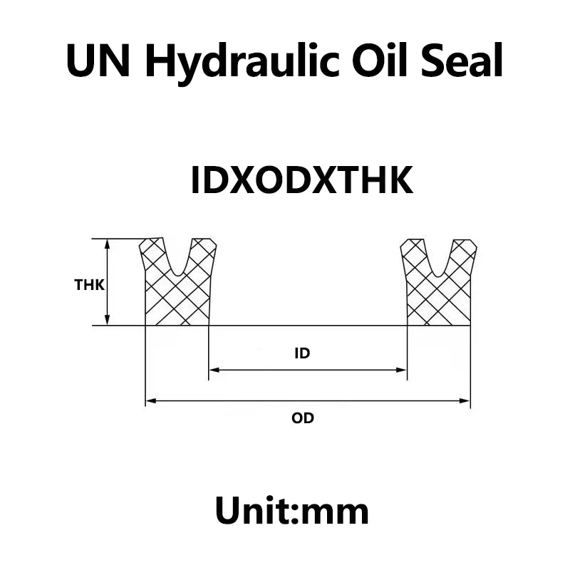 5/10Pcs ID 20 22 24 25 28 30mm UN Radial Shaft Hydraulic Oil Seals Polyurethane Piston Shaft Rod PU Single Lip U Cup Sealing