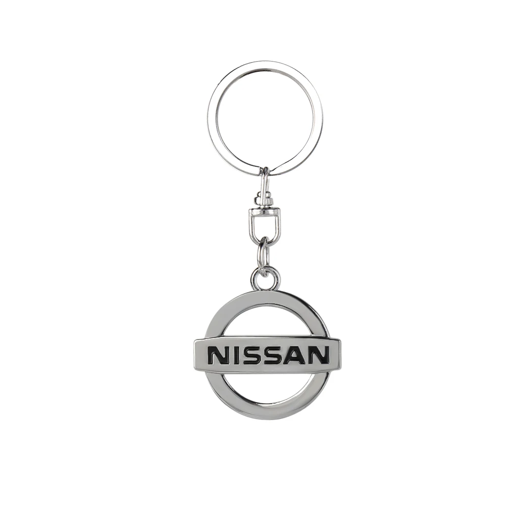 3D Metal Car Badge Keychain Pendant Key Rings Key Holder For Nissan Nismo Tiida Teana GTR 350Z 370Z 240SX Juke Note Versa Almera