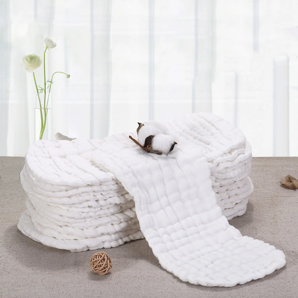 

5Pcs Pure Cotton Nappies Breathable Baby Diaper Bed Pads High Absorbency Reusable for Newborn Infant Kids