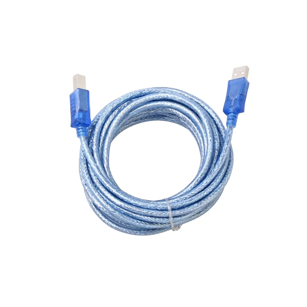 2PCS DTECH High Quality 4k@60hz Speed 5M USB2.0 AM-BM Cable For Computer