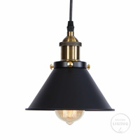 Vintage Industrial Pendant Light Retro Ceiling Lamp Black Iron Lampshade Nordic E27 Edison Lamp for Dining Bedroom Restaurant