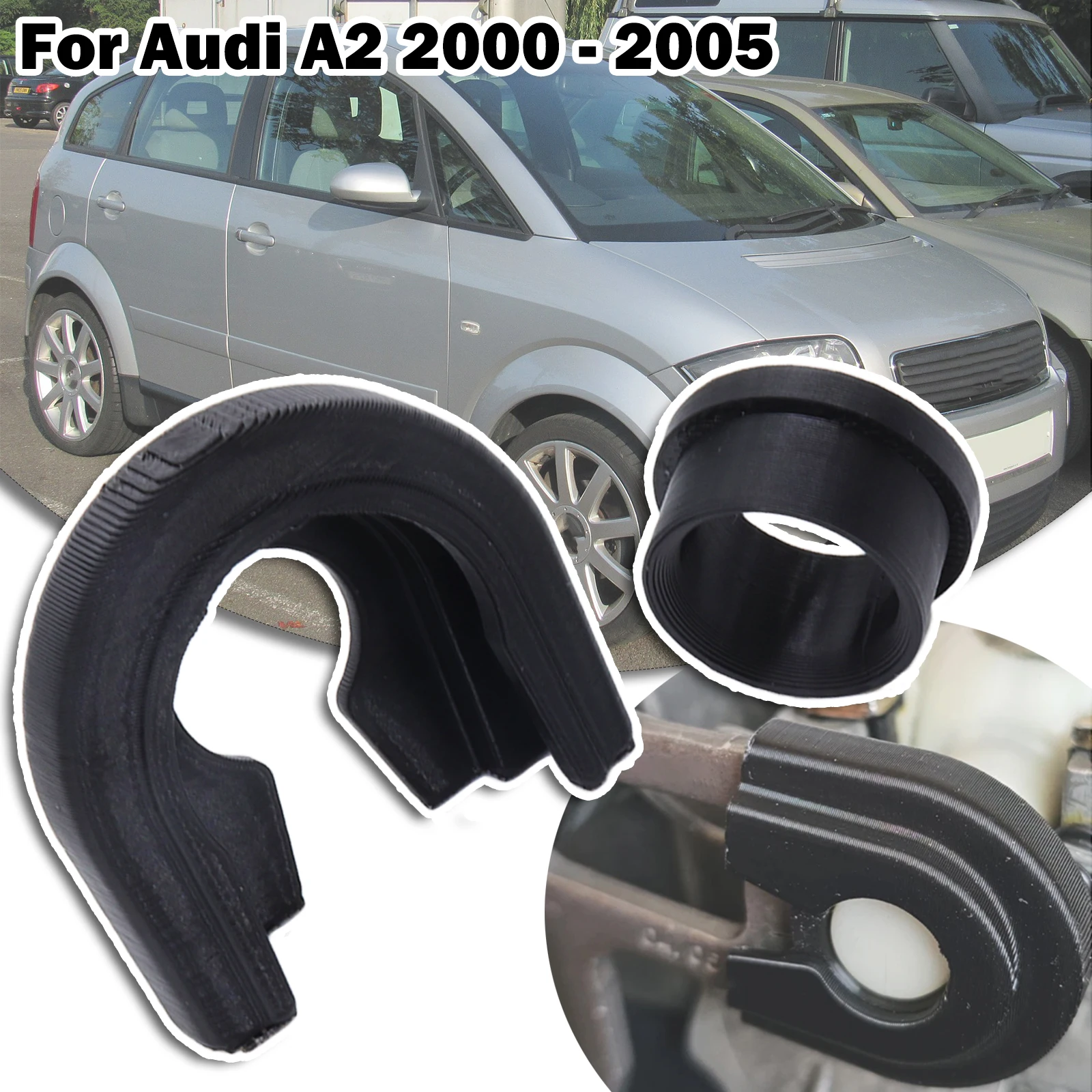 2pcs For Audi A2 Upgrade Hard Plastic Gearbox Bushing Manual Trans First Gear Head Shift Lever Bearing Repair Kit 2000 - 2005